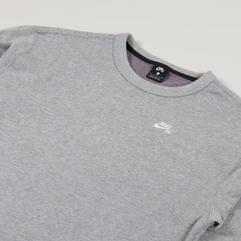 Nike SB Crew Sweat Dark Grey Heather White-1