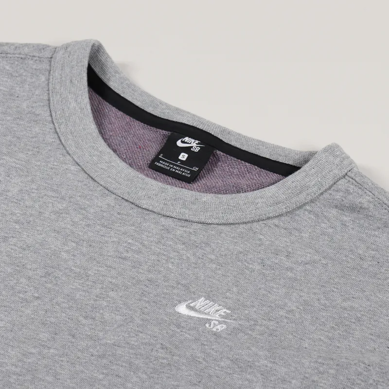 Nike SB Crew Sweat Dark Grey Heather White-4