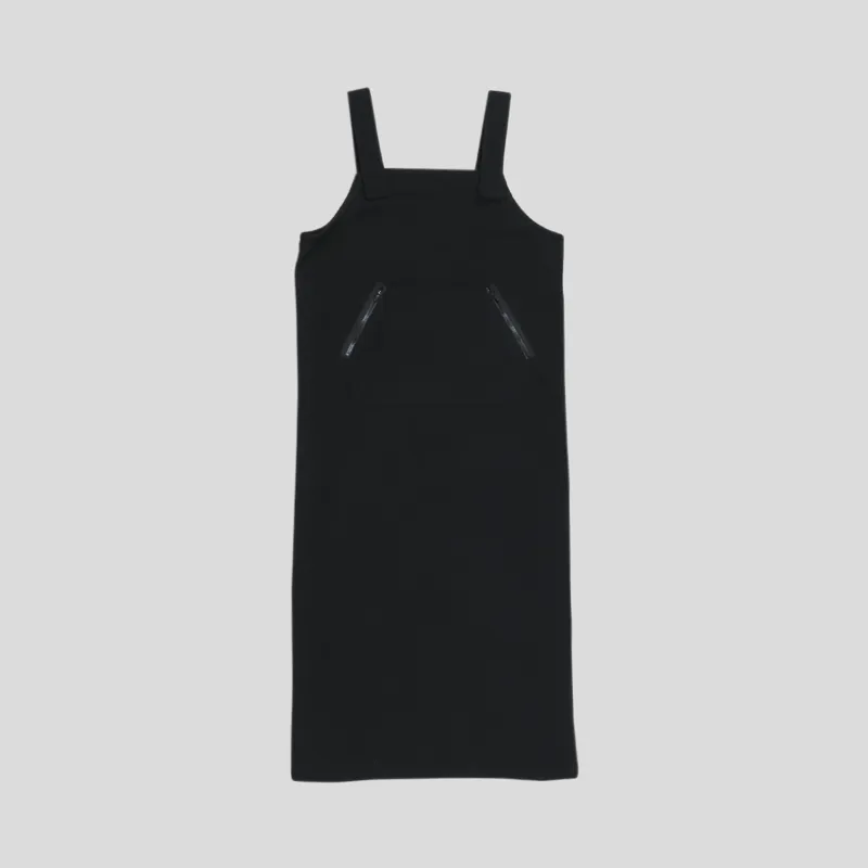 Snow Peak Womens Grid Fleece Dress Black