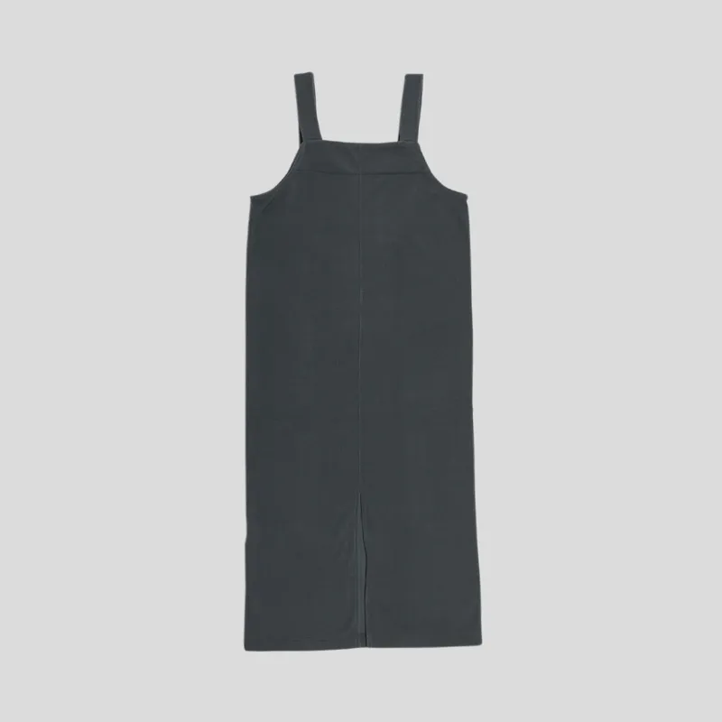 Snow Peak Womens Grid Fleece Dress Forest Green-4