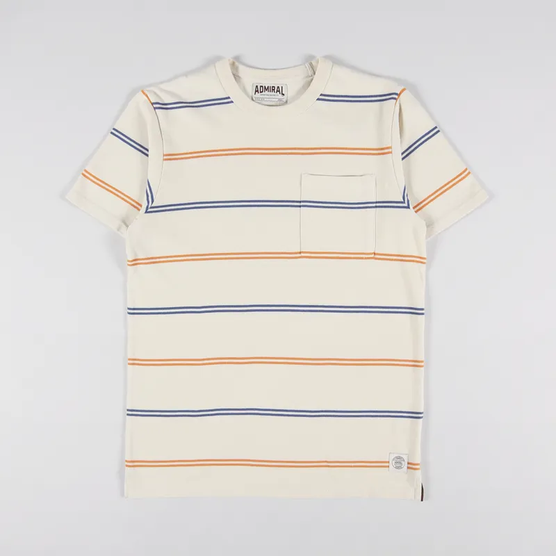 Admiral Sporting Goods Groby T Shirt Off White Salia Blue