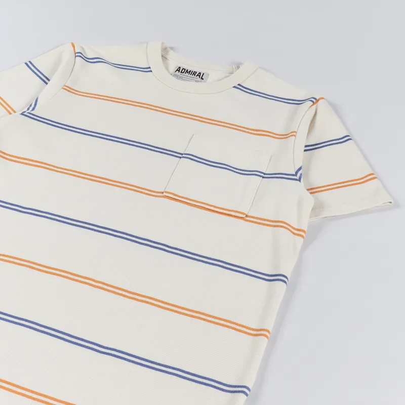 Admiral Sporting Goods Groby T Shirt Off White Salia Blue-3