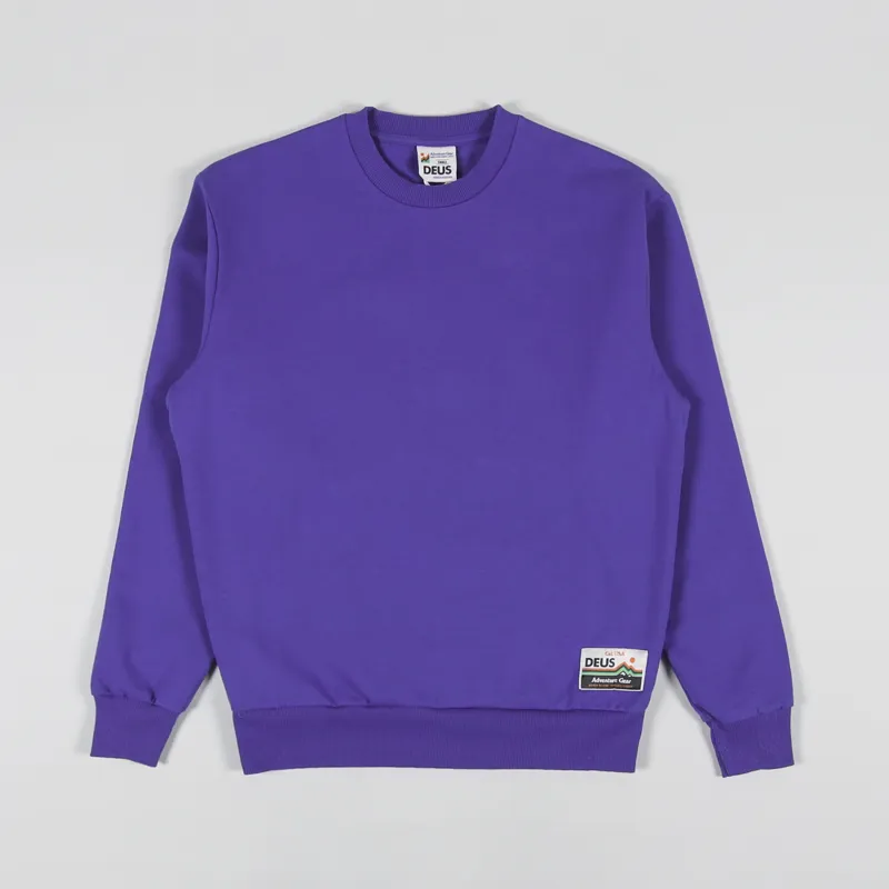Deus Ex Machina Garrison Plain Crew Sweat Spectrum Blue