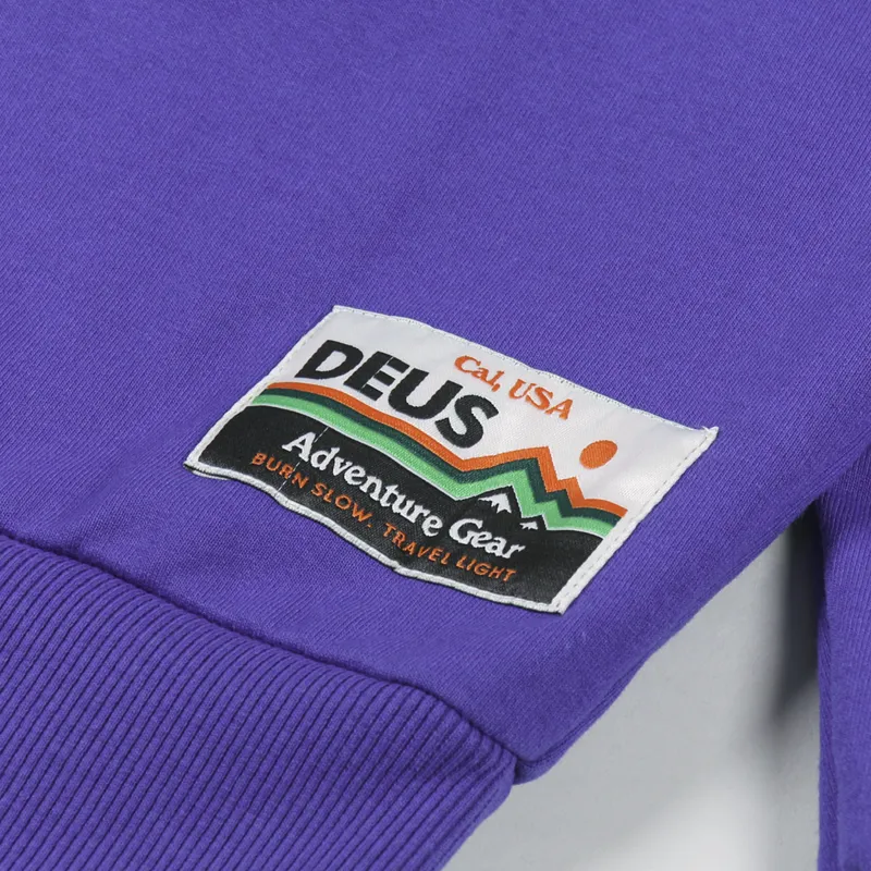 Deus Ex Machina Garrison Plain Crew Sweat Spectrum Blue-5