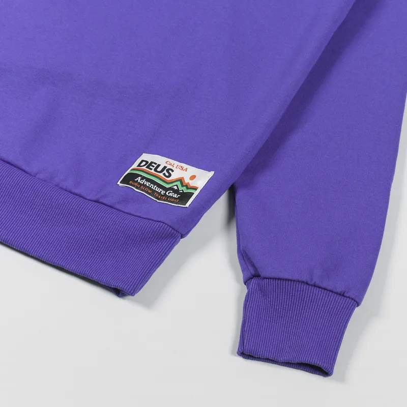 Deus Ex Machina Garrison Plain Crew Sweat Spectrum Blue-4