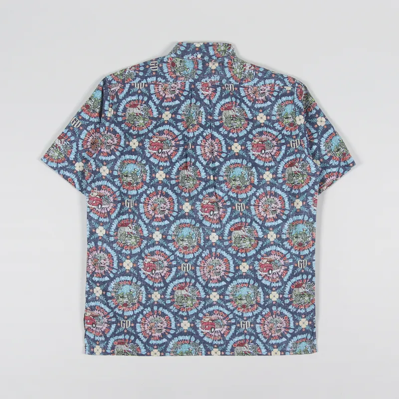 Reyn Spooner x Grateful Dead Tie Dye Pullover Shirt Dress Blue-1