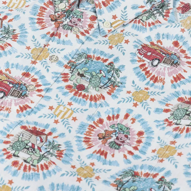 Reyn Spooner x Grateful Dead Tie Dye Pullover Shirt Natural-3