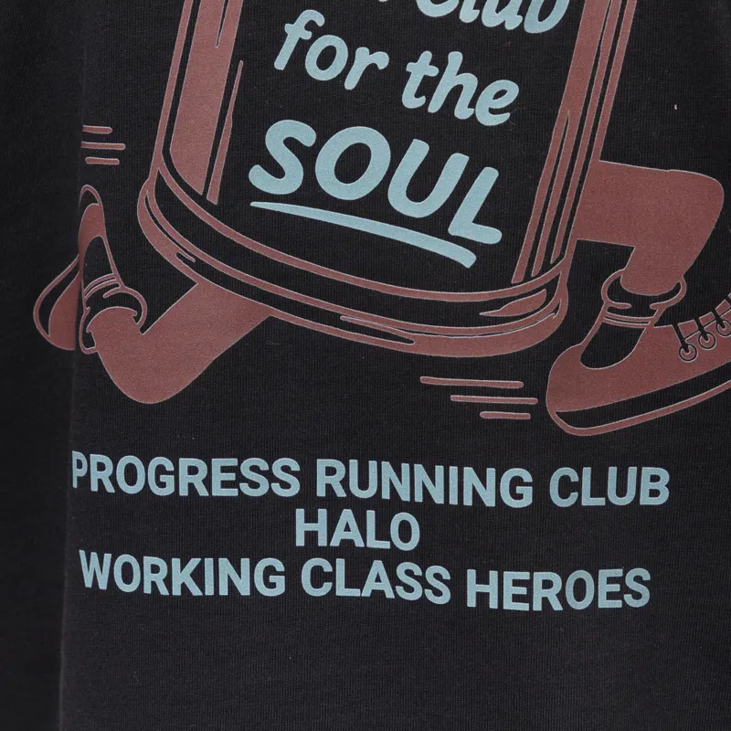 Working Class Heroes x Halo x Progress Running Club Essential T Shirt Black-6