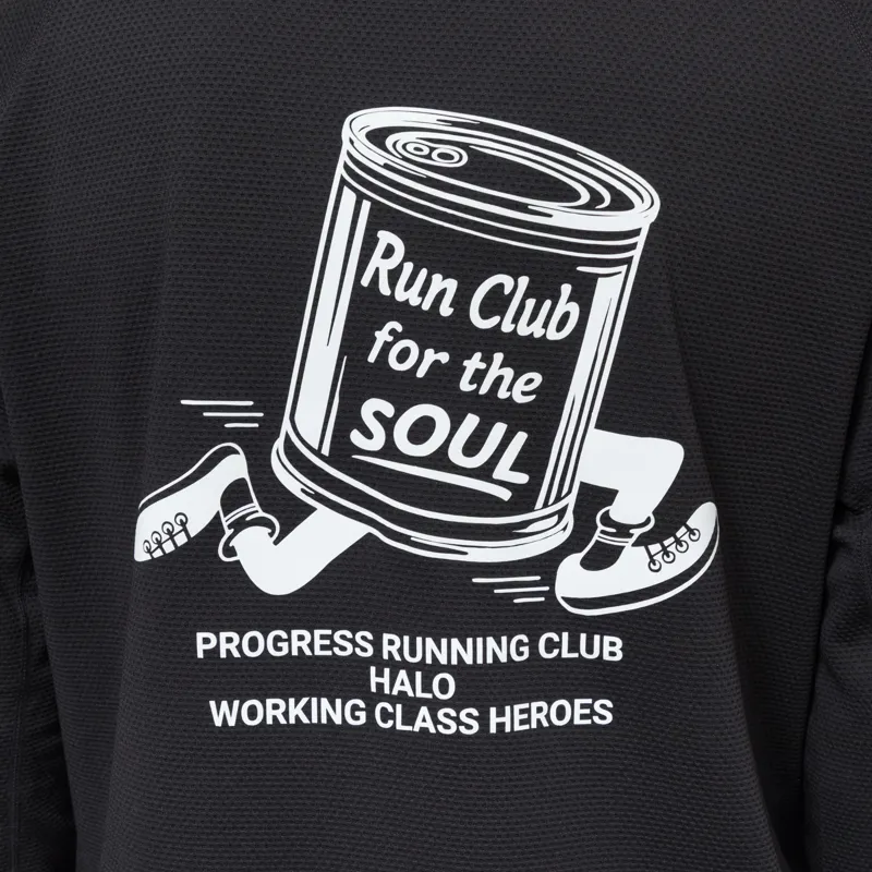 Working Class Heroes x Halo x Progress Running Club Sorona Half Zip Black-5