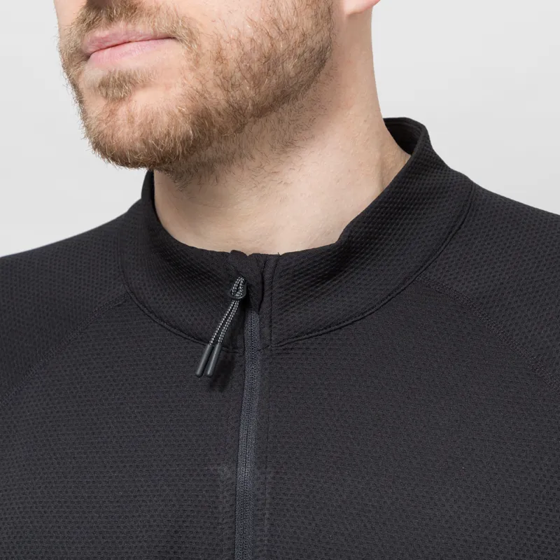Working Class Heroes x Halo x Progress Running Club Sorona Half Zip Black-3
