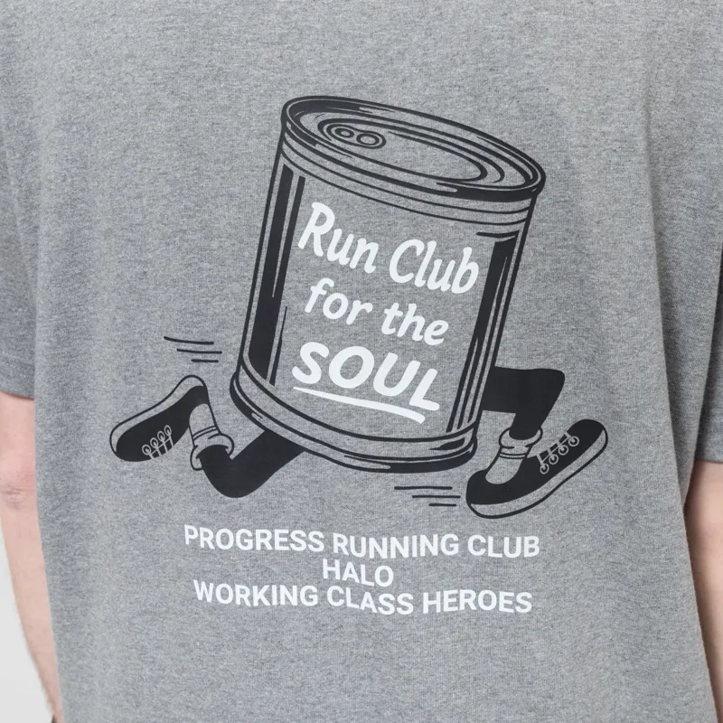 Working Class Heroes x Halo x Progress Running Club Essential T Shirt Grey-4