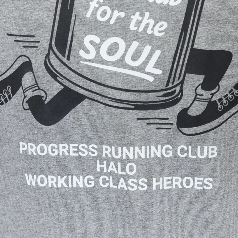Working Class Heroes x Halo x Progress Running Club Essential T Shirt Grey-5