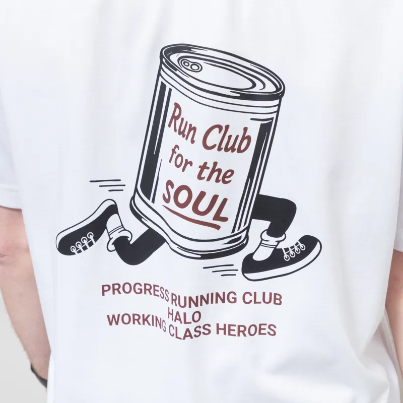 Working Class Heroes x Halo x Progress Running Club Essential T Shirt White-5