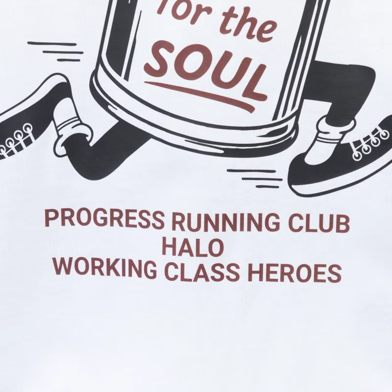 Working Class Heroes x Halo x Progress Running Club Essential T Shirt White-6