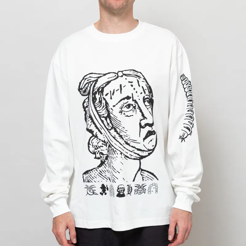 Heresy Sickness Long Sleeve T Shirt Ecru