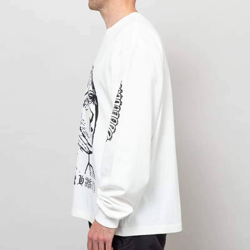 Heresy Sickness Long Sleeve T Shirt Ecru-2