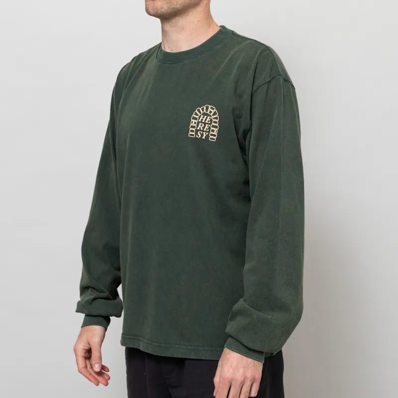 Heresy Arch Long Sleeve T Shirt Green-2