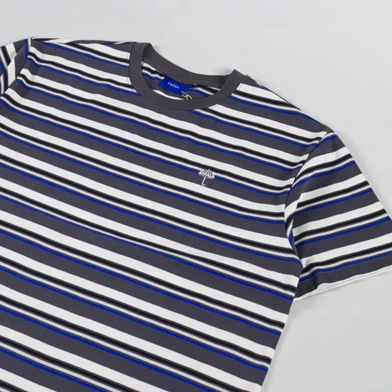 Helas Rayo Striped T Shirt Grey-1