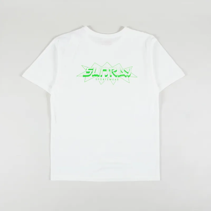 Sunray Sportswear Haleiwa Screen Print T Shirt Off White Green