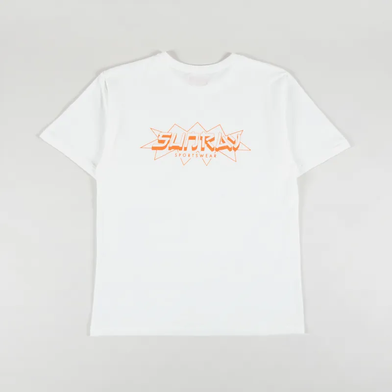Sunray Sportswear Haleiwa Screen Print T Shirt Off White Orange
