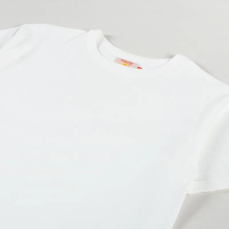 Sunray Sportswear Haleiwa Screen Print T Shirt Off White Orange-3