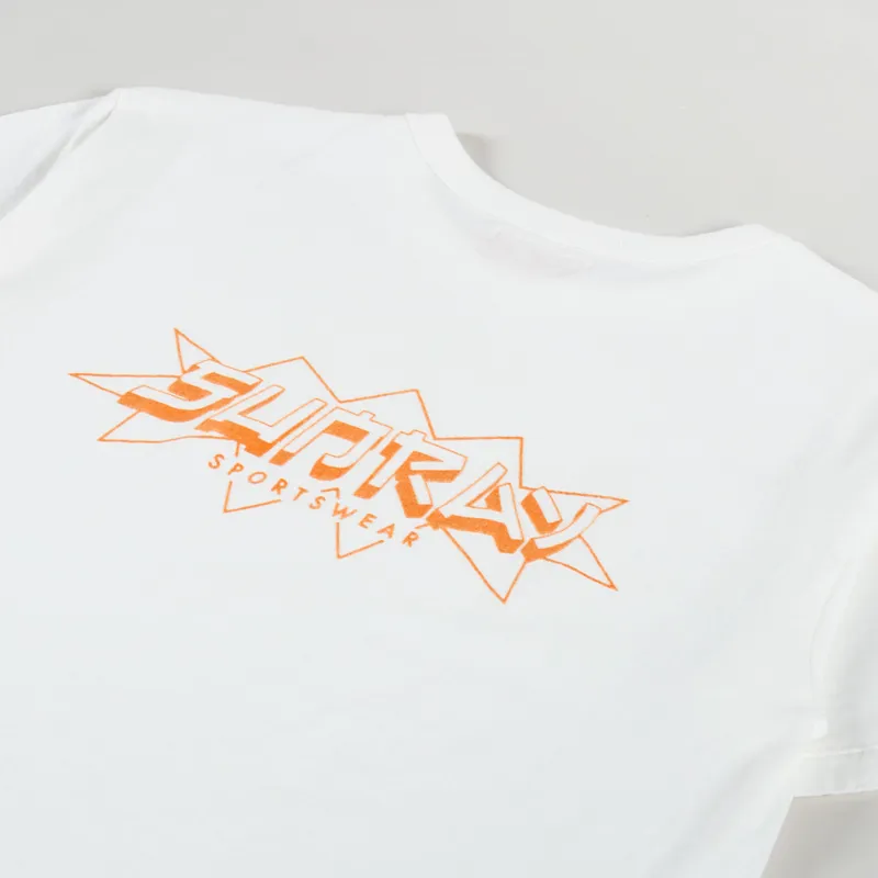 Sunray Sportswear Haleiwa Screen Print T Shirt Off White Orange-2