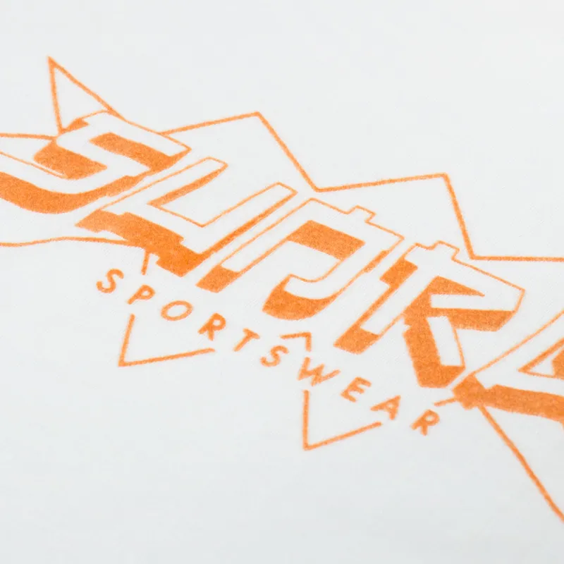 Sunray Sportswear Haleiwa Screen Print T Shirt Off White Orange-4