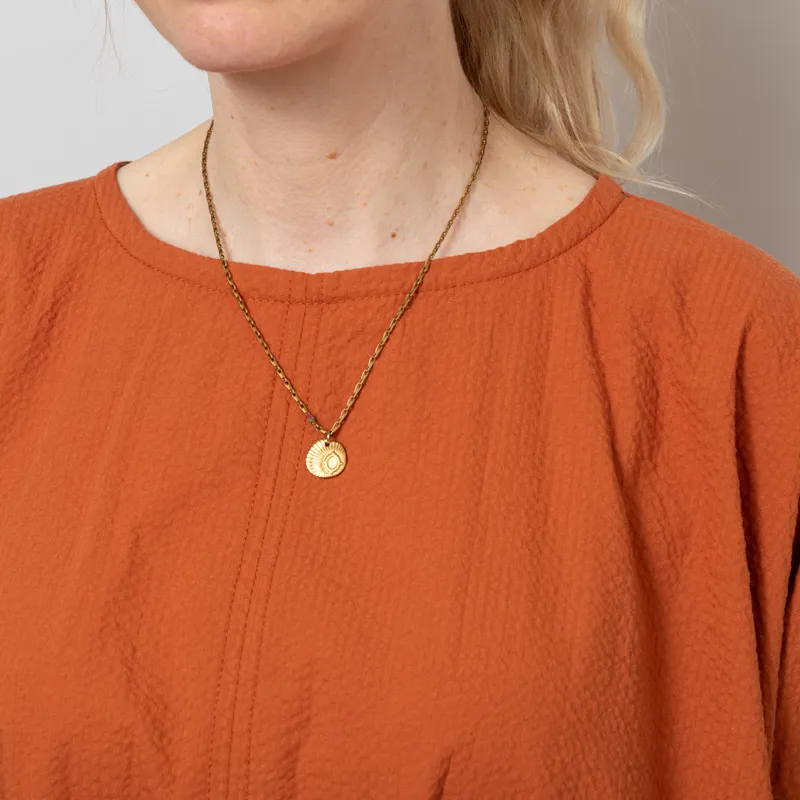 Kate Sheridan Womens Edie Dress Rust Seersucker-7