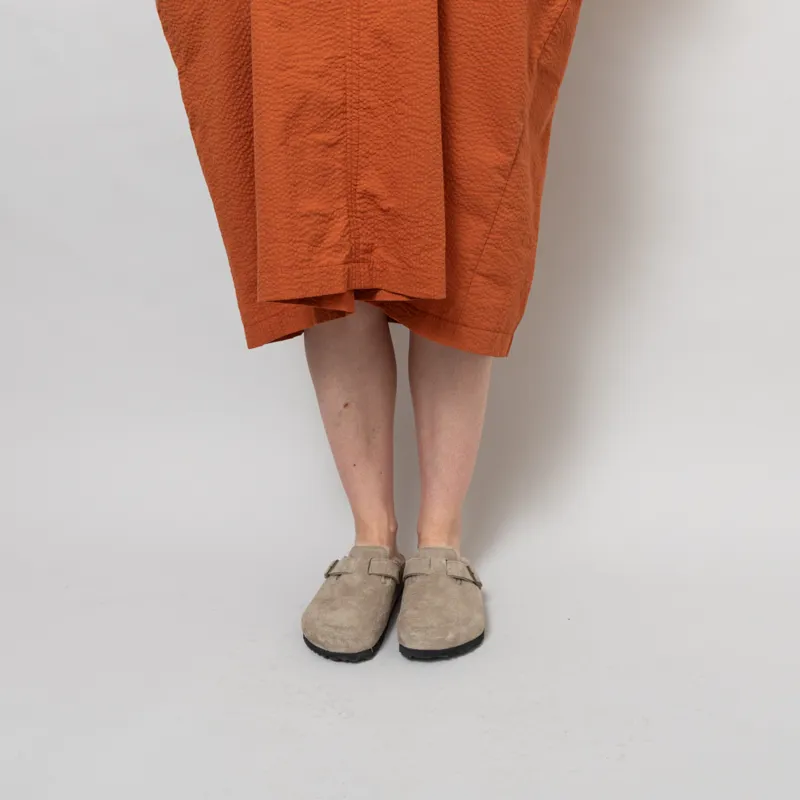 Kate Sheridan Womens Edie Dress Rust Seersucker-10