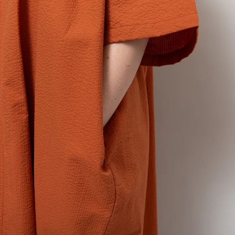 Kate Sheridan Womens Edie Dress Rust Seersucker-9