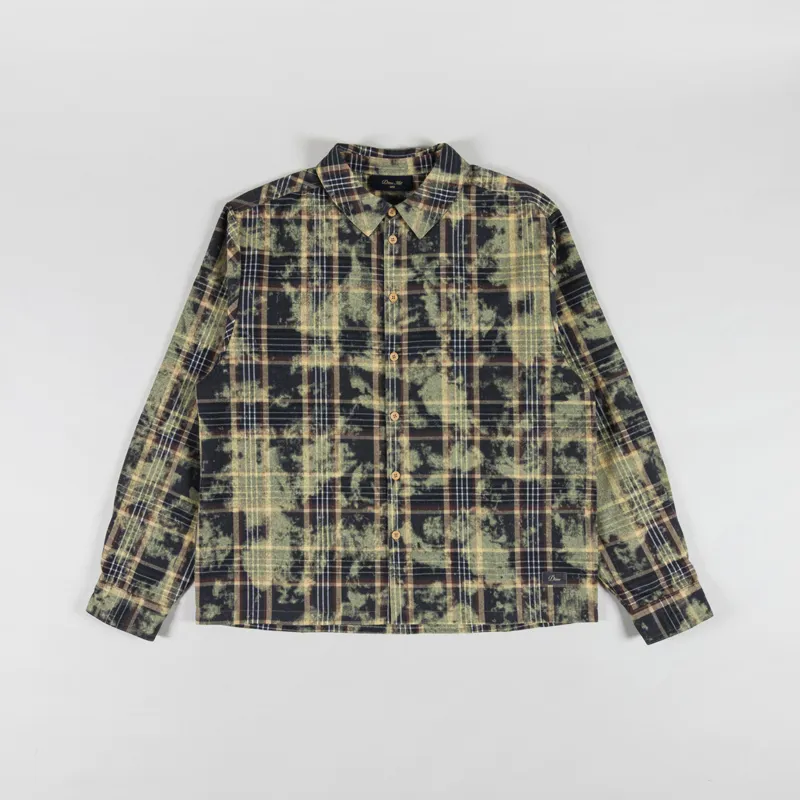 Dime Plaid Flannel Shirt Bleached Beige