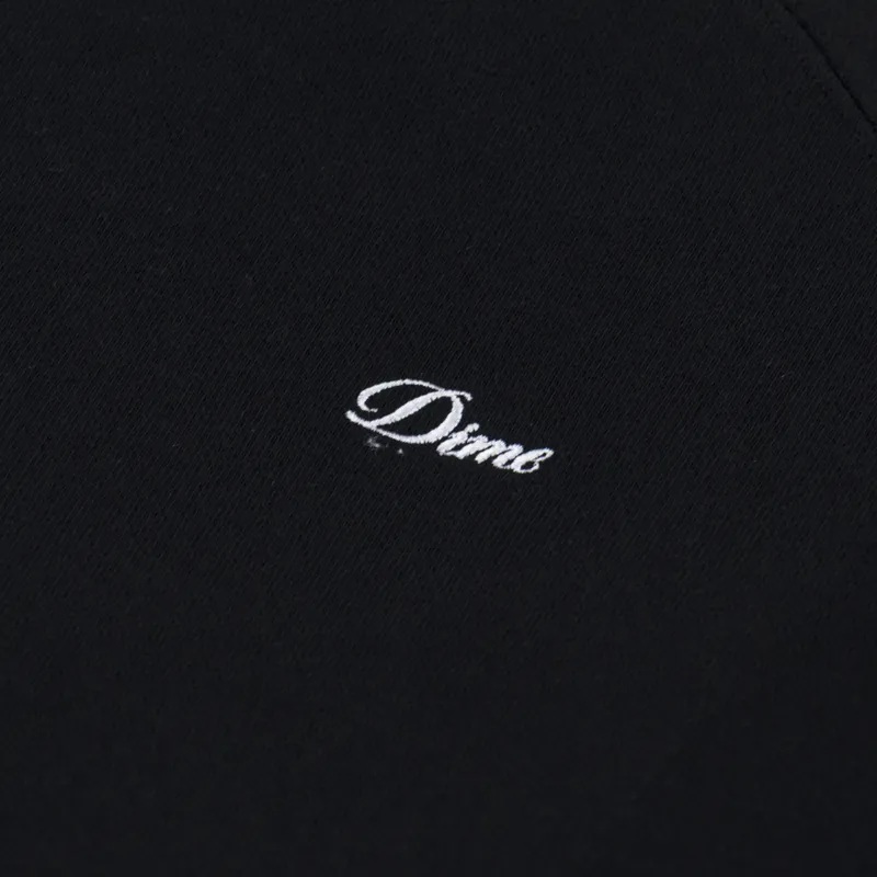 Dime Cursive Small Logo Crewneck Black-4
