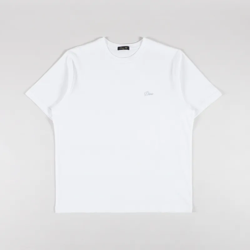 Dime Cursive Small Logo T Shirt White