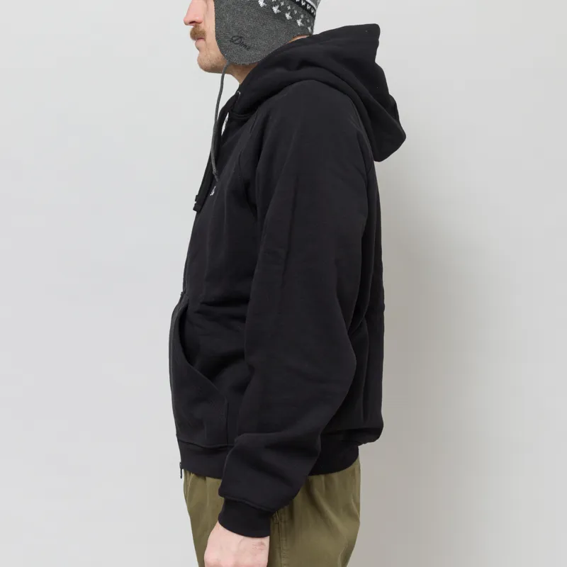 Dime Cursive Small Logo Zip Hoodie Black-3