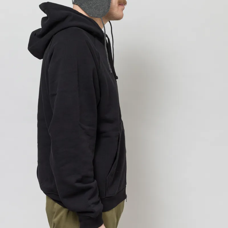 Dime Cursive Small Logo Zip Hoodie Black-5
