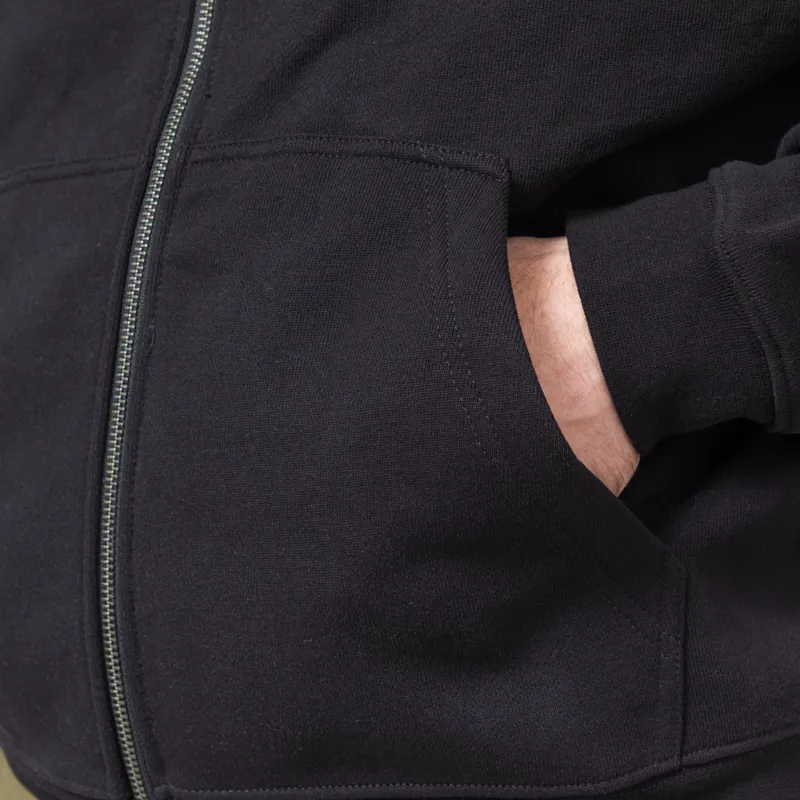 Dime Cursive Small Logo Zip Hoodie Black-11