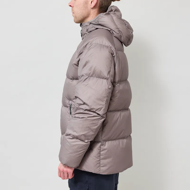 Hiking Patrol Horizon 800FP Hooded Down Jacket Slate Brown-2