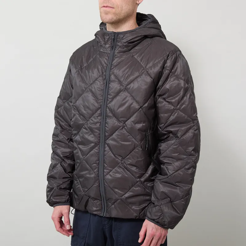 Hiking Patrol Base LT Down Hooded Jacket Charcoal Black-1