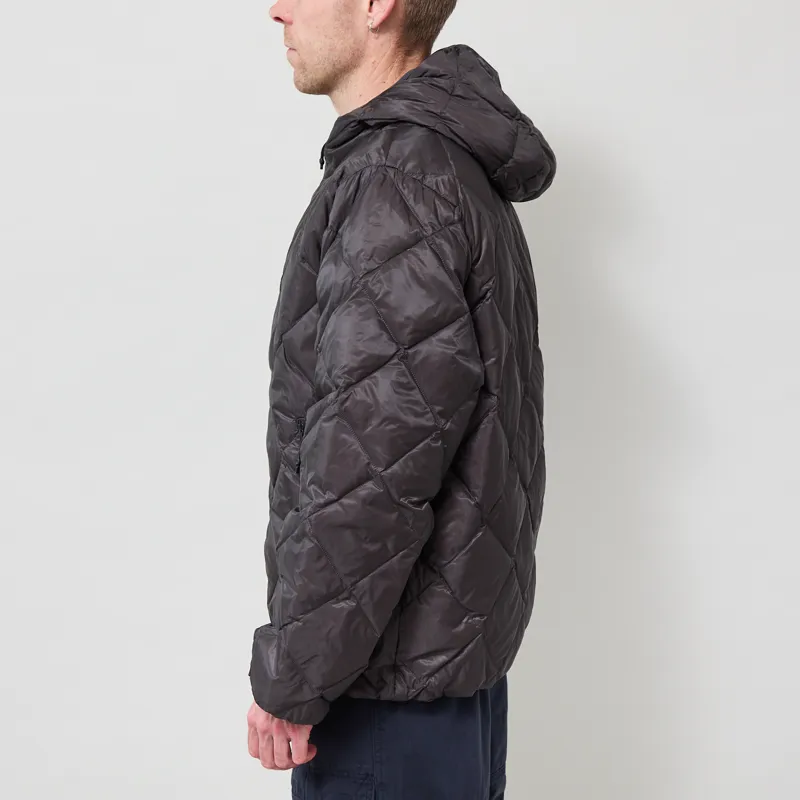 Hiking Patrol Base LT Down Hooded Jacket Charcoal Black-2