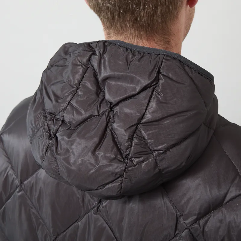 Hiking Patrol Base LT Down Hooded Jacket Charcoal Black-4