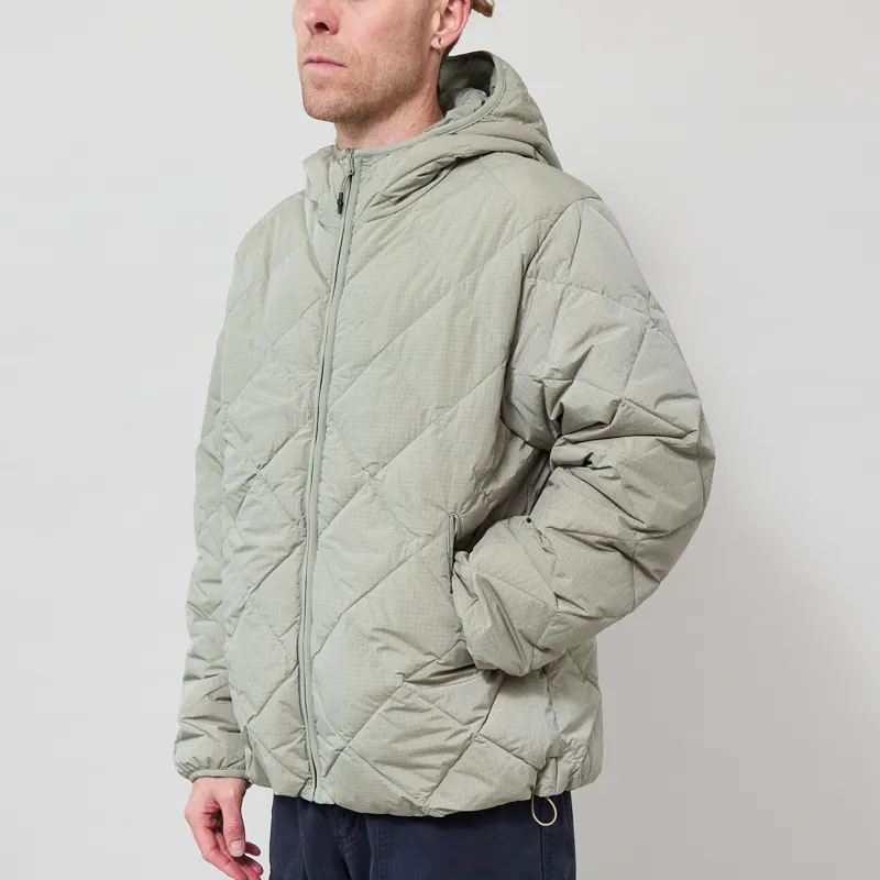 Hiking Patrol Base Grid LT Down Hooded Jacket Thyme-1