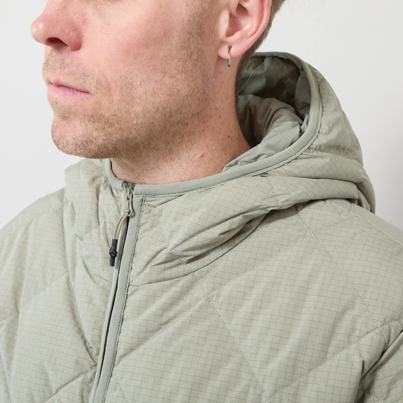 Hiking Patrol Base Grid LT Down Hooded Jacket Thyme-7