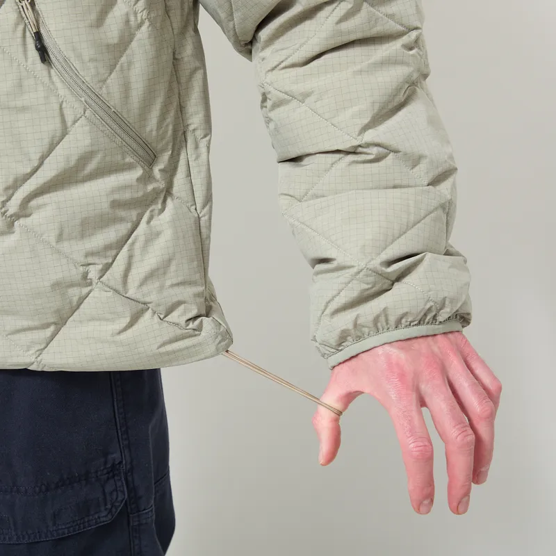 Hiking Patrol Base Grid LT Down Hooded Jacket Thyme-11