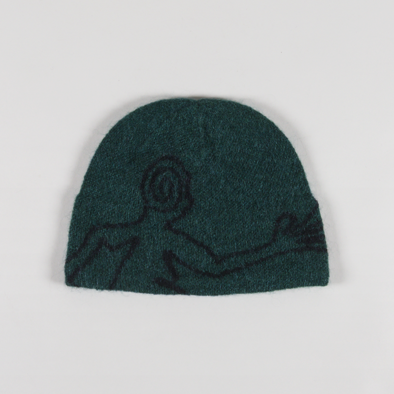 Hiking Patrol Exploration Mohair Mixed Beanie Forest Green