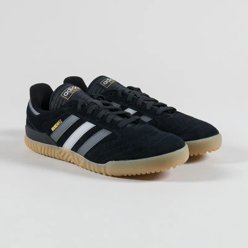 Adidas Skateboarding Busenitz Indoor Super Shoes Black Grey