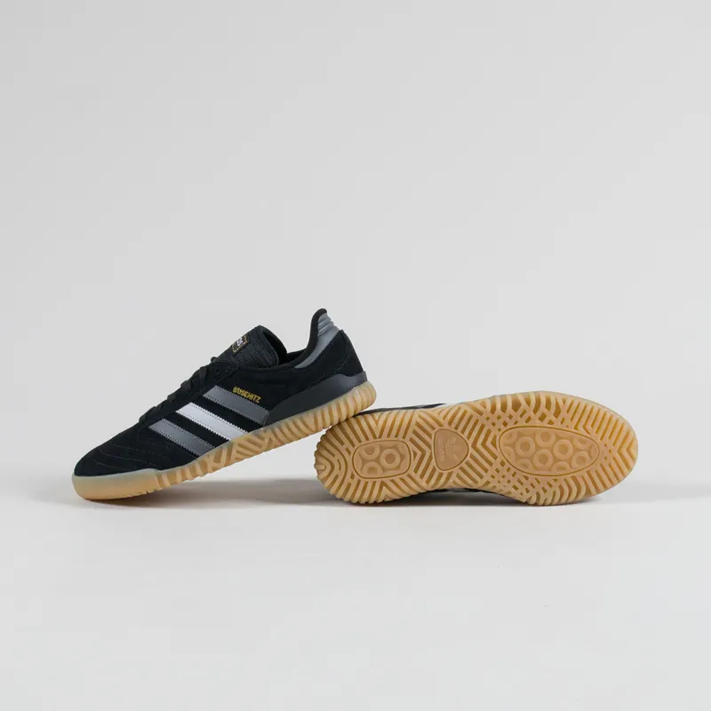 Adidas Skateboarding Busenitz Indoor Super Shoes Black Grey-3