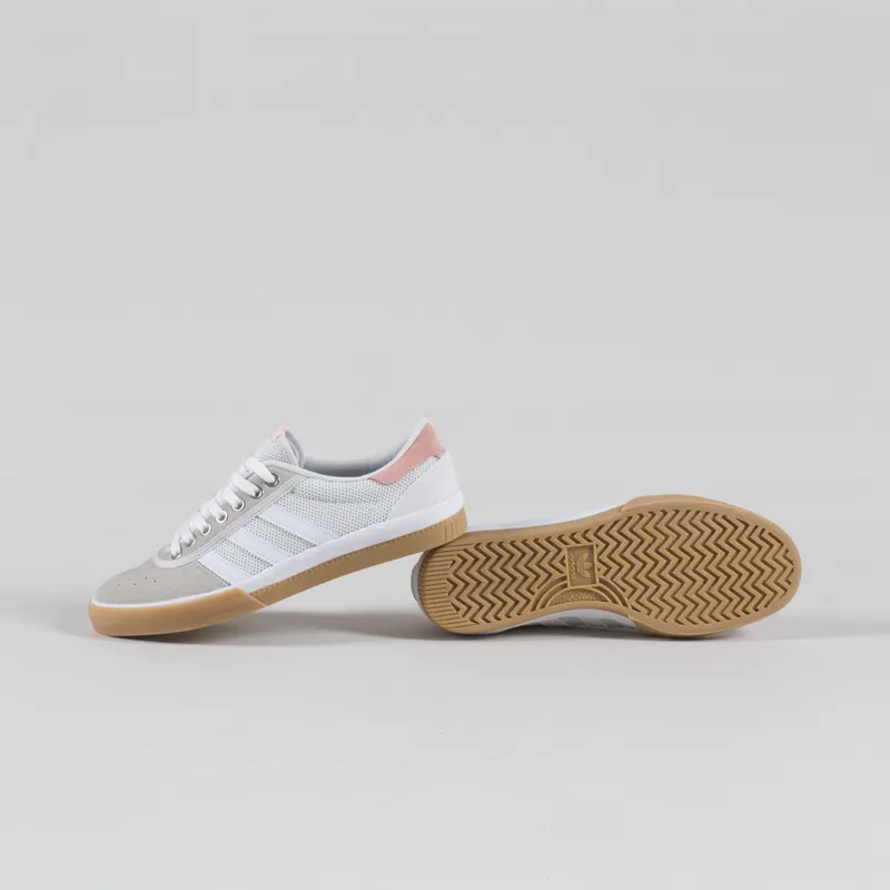 Adidas Skateboarding Lucas Premiere Shoes FTWR White Crystal White Haze Coral-3