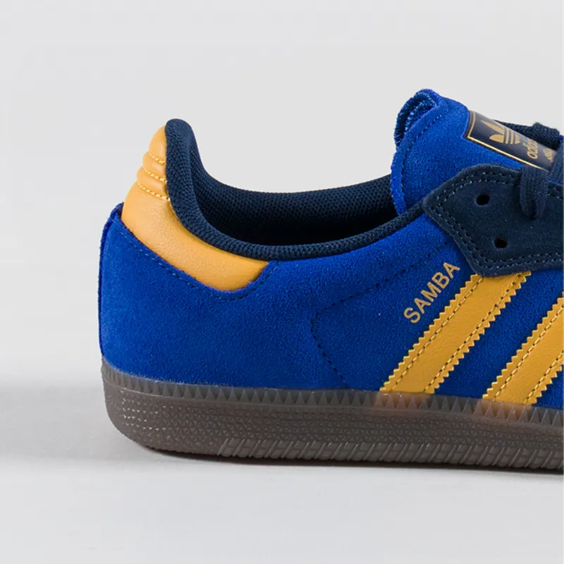 Adidas Samba ADV Shoes Collegiate Navy Preloved Yellow Royal Blue-4