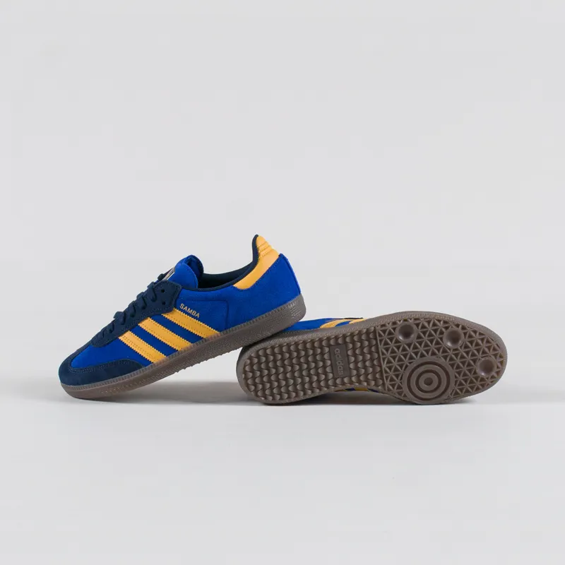 Adidas Samba ADV Shoes Collegiate Navy Preloved Yellow Royal Blue-3