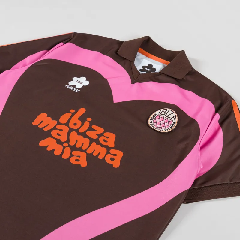 Pompeii X NSS Heart Football Shirt Brown-2